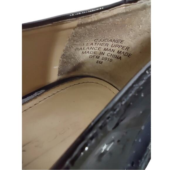 JOAN & DAVID Black Buckle Stiletto Heels Size 8 Platform Workwear Career Classic - Picture 11 of 16